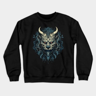 ruined cosmic lion Crewneck Sweatshirt